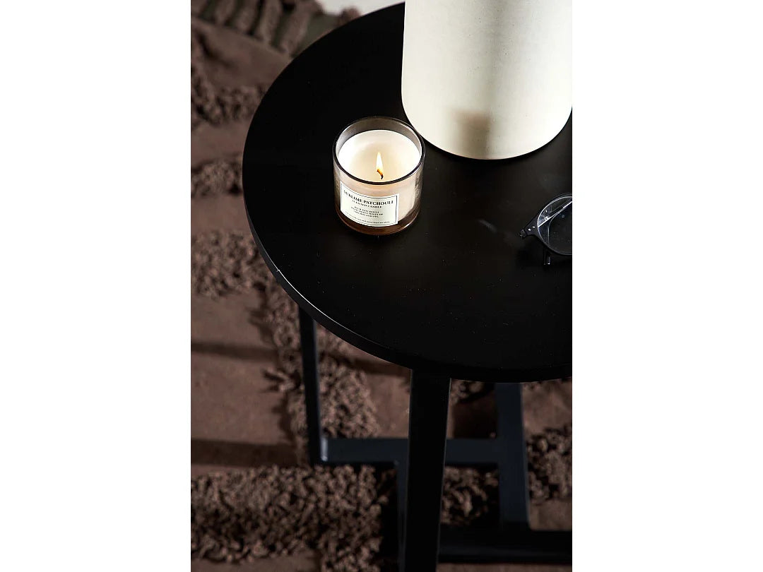 Bout de canapé carré noir élégant – ONYX