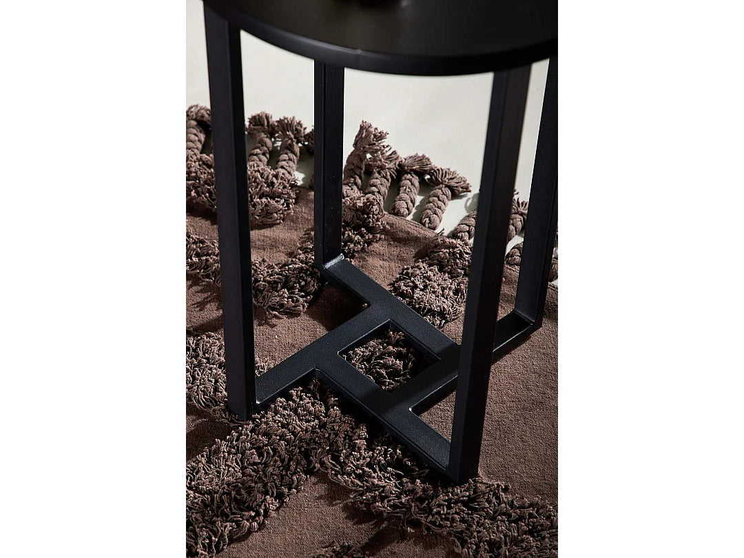 Bout de canapé carré noir élégant – ONYX