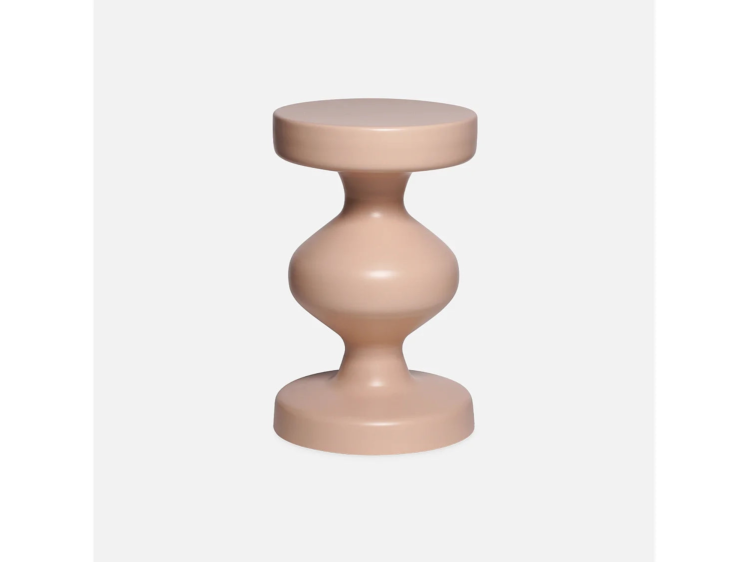 Bout de canapé rond en métal rose – CALLA
