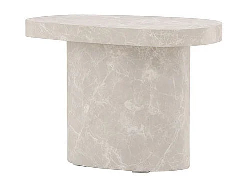 Bout de canapé d'angle organique gris clair – NORDA