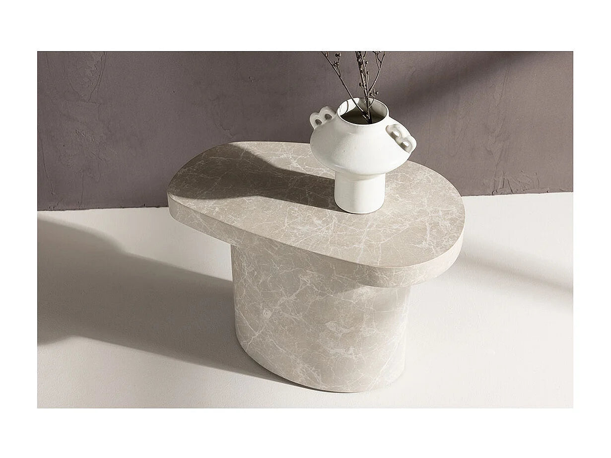 Bout de canapé d'angle organique gris clair – NORDA