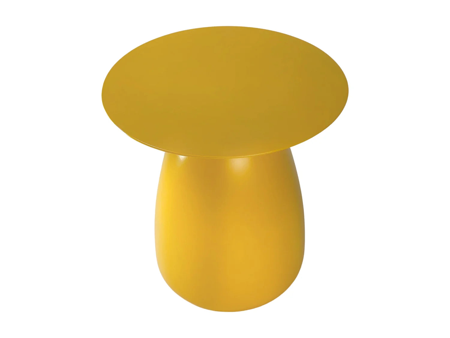 Bout de canapé rond en bois massif jaune – HIMAWA