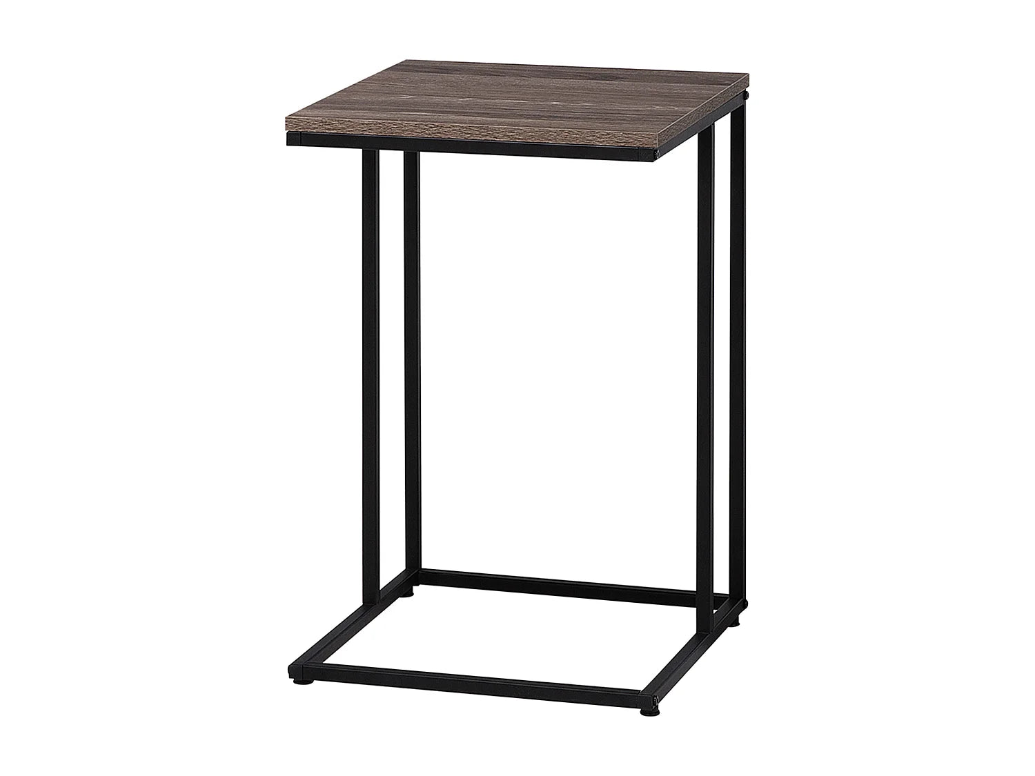 Bout de canapé en U design industriel marron – TROY