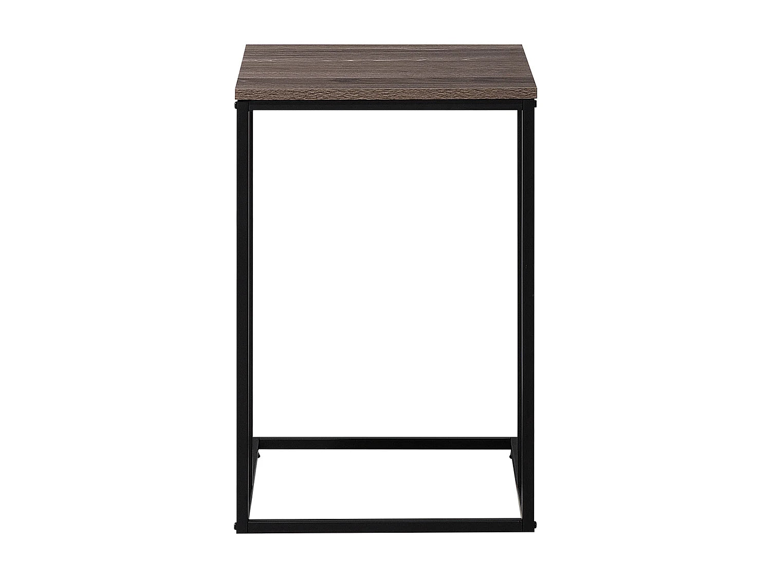 Bout de canapé en U design industriel marron – TROY