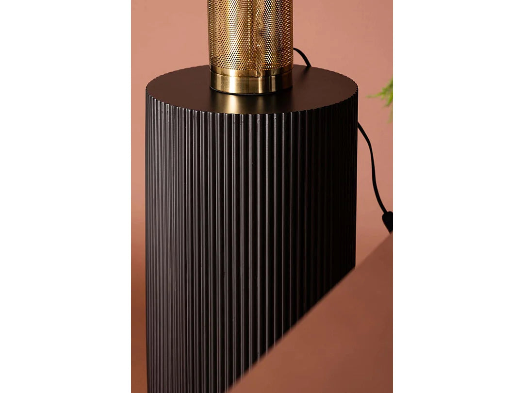 Bout de canapé cylindrique noir moderne – ONYXIA