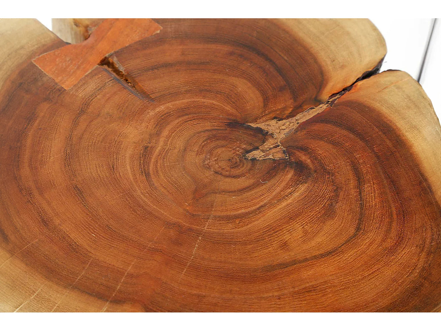 Bout de canapé tronc en bois d'acacia marron – SYLVIO