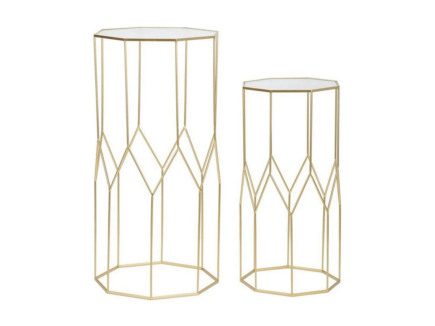Bout de canapé haut verre doré porte-revues – LUMEA