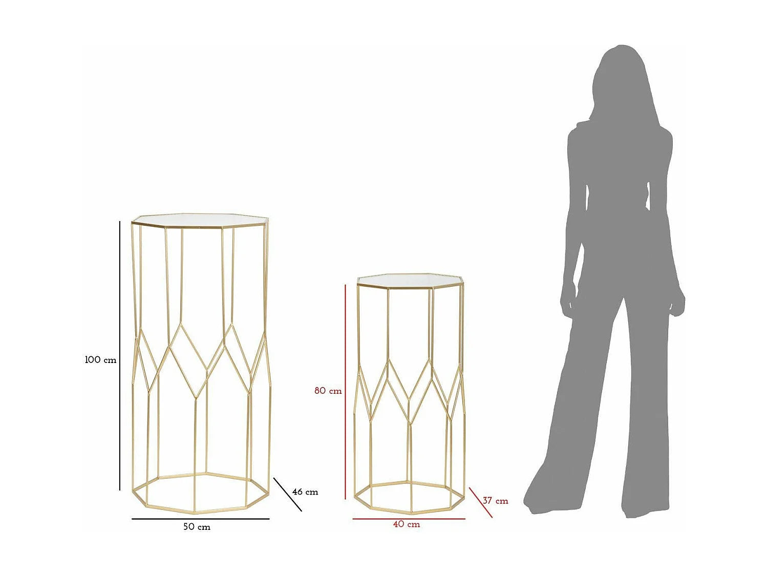 Bout de canapé haut verre doré porte-revues – LUMEA