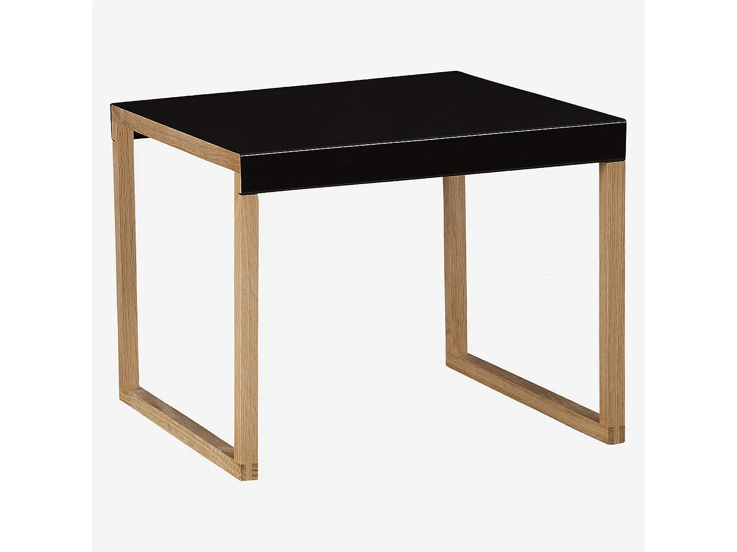 Bout de canapé en acier laqué noir design – KILVA