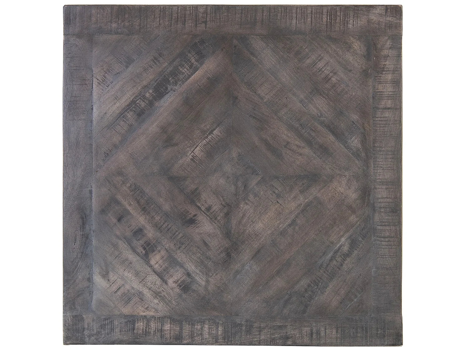 Bout de canapé carré bois et métal gris industriel – MOSAÏK
